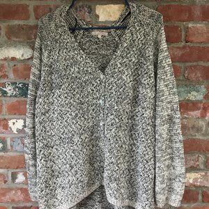 Joan Vass  Textured Knit Cardigan 1X